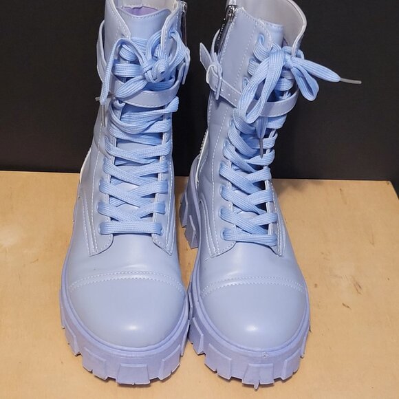 Cape Robbin Combat Boots Chunky Zip Close Lavender Purple Women Size 9 - Picture 2 of 15